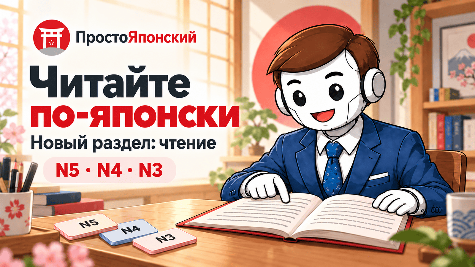 Новый раздел с текстами для чтения на японском языке