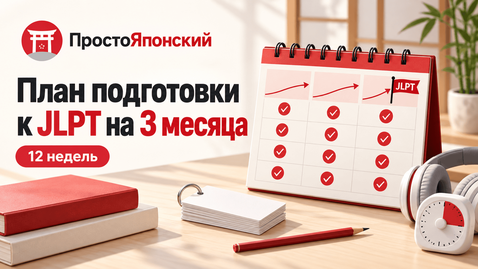 План подготовки к JLPT на три месяца