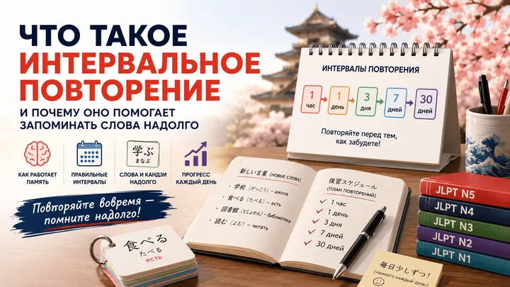 Интервальное повторение японских слов и подготовка к JLPT