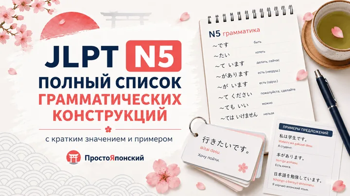 Грамматические конструкции JLPT N5 для подготовки к экзамену