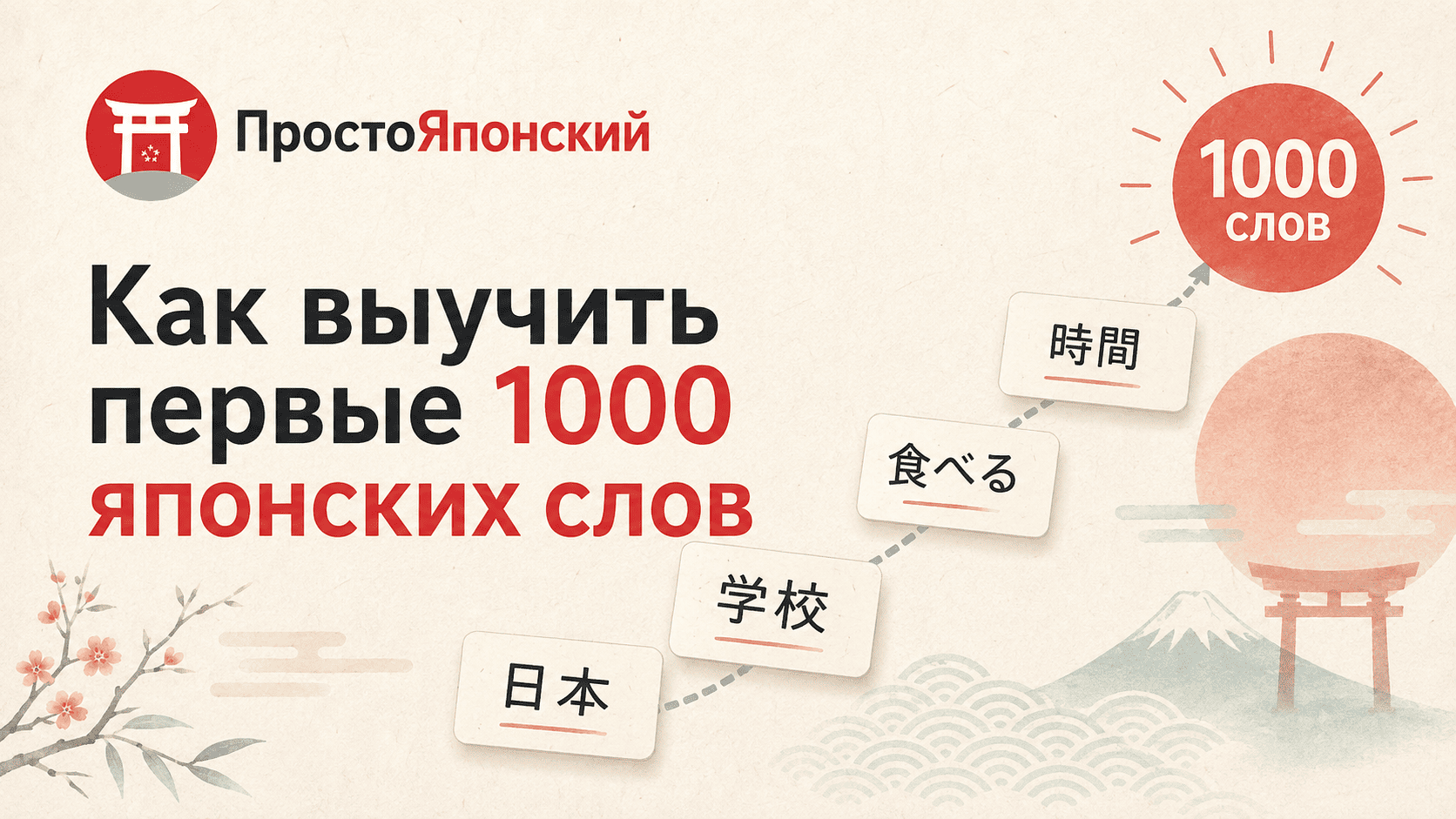 План изучения первых 1000 японских слов