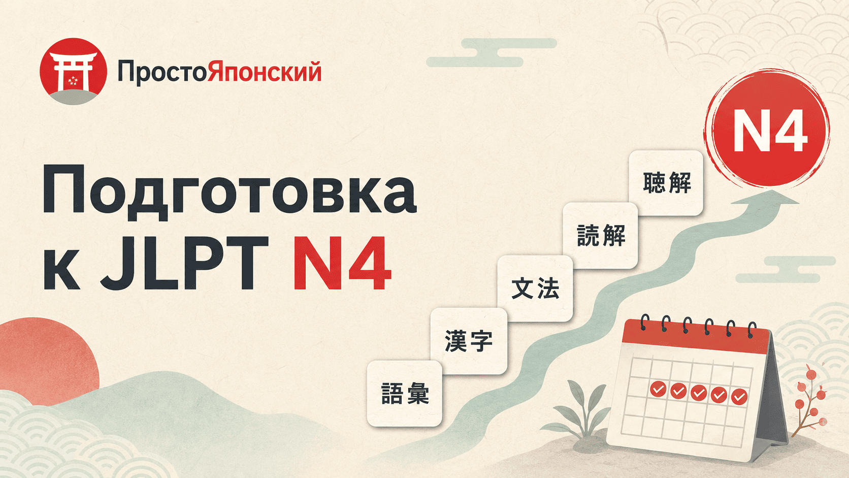 Подготовка к JLPT N4: план, сроки и материалы