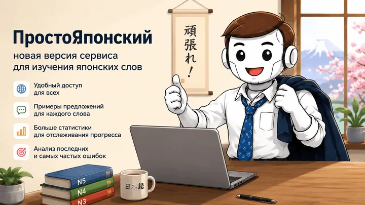 Изучение японских слов в сервисе ПростоЯпонский